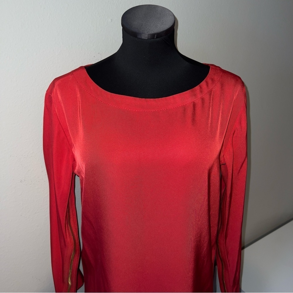 ✨ Marc by Marc Jacobs Red “Clark" Zipper Trim Dress - Picture 4 of 7